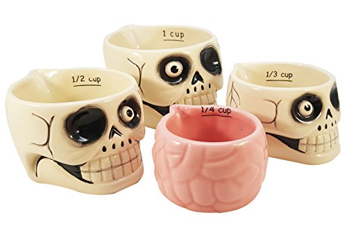 Pacific Giftware Adorable Chicken Ceramic Nesting Measuring Cup Set of 4 Creative Functional Kitchen Decor